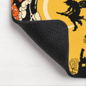 ヴィンテージのジャックのo Lanturnsおよび飛んでいるな魔法使い マウスパッド (コーナー)