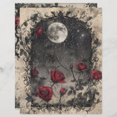 ヴィンテージのジャンクジャーナルページ (正面/裏面)