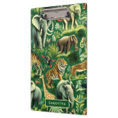 ヴィンテージのジャングル動物のパターン クリップボード (左)
