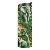 ヴィンテージのジャングル動物のパターン タンブラー (回転左)