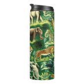 ヴィンテージのジャングル動物のパターン タンブラー (回転右)