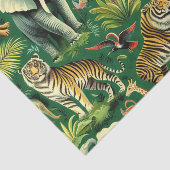 ヴィンテージのジャングル動物のパターン 薄葉紙 (詳細)