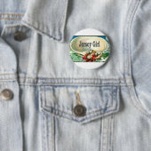 ヴィンテージのジャージーの海岸のジャージーの女の子 缶バッジ (インサイチュ)