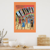 ヴィンテージのジャージーショアからの挨拶 ポスター (キッチン)