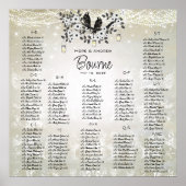 ヴィンテージのジャール愛の鳥のシーティングチャート ポスター (正面)