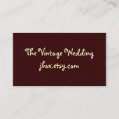 ヴィンテージのジュエリーのBusinesカード 名刺 (裏面)