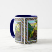 ヴィンテージのスイス人のデザイン、Dalatのラック式鉄道 マグカップ (正面左)