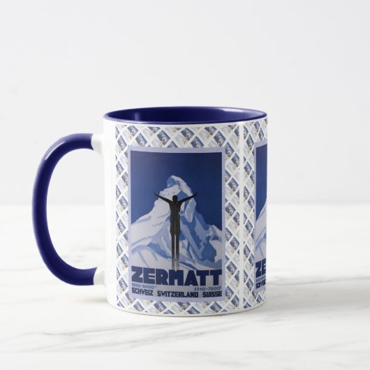 ヴィンテージのスイス人のデザイン、Zermatt マグカップ (左)