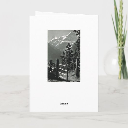 ヴィンテージのスイス人Jungfrauのクリスマスの恵み シーズンカード (裏面)