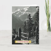 ヴィンテージのスイス人Jungfrauのクリスマスの恵み シーズンカード (正面)