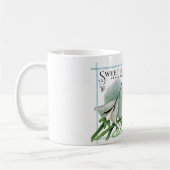 ヴィンテージのスイートピーの種の包みのマグ コーヒーマグカップ (左)