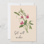 ヴィンテージのスイートピーの花は元気 カード (正面)