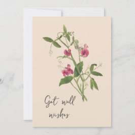 ヴィンテージのスイートピーの花は元気 カード