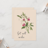 ヴィンテージのスイートピーの花は元気 カード (正面/裏面インサイチュ)