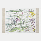 ヴィンテージのスイートピーのVetchによっては台所タオルが開花します キッチンタオル (横)