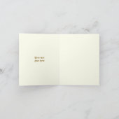 ヴィンテージのスイートピー花の結婚式のお礼 サンキューカード (内部)