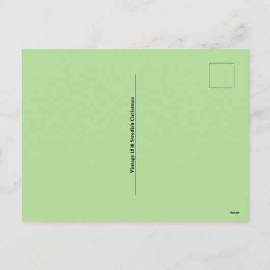 ヴィンテージのスウェーデンのクリスマスのイメージの神の7月の格言 シーズンポストカード (裏面)