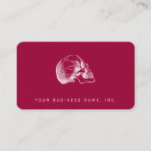 ヴィンテージのスカルのプロフィールのイラストレーション 名刺 (正面)