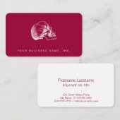 ヴィンテージのスカルのプロフィールのイラストレーション 名刺 (正面/裏面)