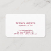 ヴィンテージのスカルのプロフィールのイラストレーション 名刺 (裏面)