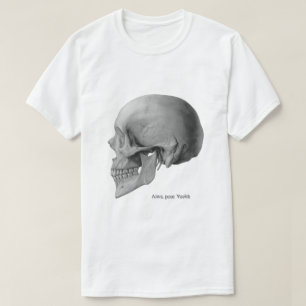 ヴィンテージのスカルの側面のハムレットのイラストレーションのTシャツ Tシャツ