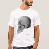 ヴィンテージのスカルの側面のハムレットのイラストレーションのTシャツ Tシャツ (正面)