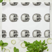 ヴィンテージのスカルの台所タオル キッチンタオル (折り畳み)