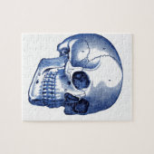 ヴィンテージのスカルの解剖学 ジグソーパズル (横)