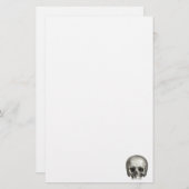 ヴィンテージのスカルの静止した紙 便箋 (正面/裏面)