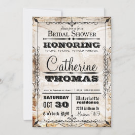 ヴィンテージのスカル及び華麗さの結婚式招待状 招待状