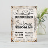 ヴィンテージのスカル及び華麗さの結婚式招待状 招待状 (スタンド正面)