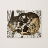 ヴィンテージのスカル ジグソーパズル (横)