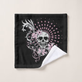 ヴィンテージのスカル バスタオルセット (ウォッシュタオル)