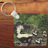 ヴィンテージのスカンク、野生動物と森林生物 キーホルダー (正面)