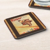 ヴィンテージのスカンジナビアのシガーの広告 コースター (左側)