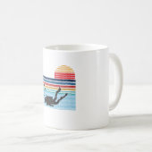 ヴィンテージのスキューバダイバーのためのレトロのスキューバダイビングのギフト コーヒーマグカップ (正面右)