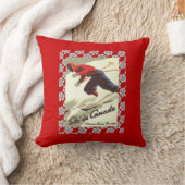 ヴィンテージのスキーポスター、カナダのスキー クッション (ブランケット)