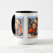 ヴィンテージのスキーポスター、スキーオーストリア、インスブルック マグカップ (正面左)