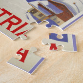 ヴィンテージのスキーポスター、スキーオーストリア ジグソーパズル (側面)