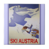 ヴィンテージのスキーポスター、スキーオーストリア タイル (正面)