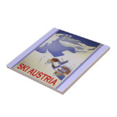 ヴィンテージのスキーポスター、スキーオーストリア タイル (側面)