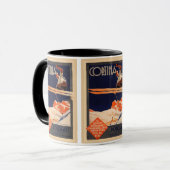 ヴィンテージのスキーポスター、スキーコルティナ、イタリア マグカップ (正面左)