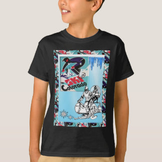 ヴィンテージのスキーポスター、スキーコロラド州 Tシャツ