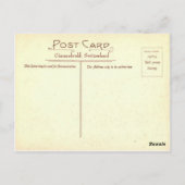 ヴィンテージのスキーポスター、ダボス、スイス連邦共和国 ポストカード (裏面)