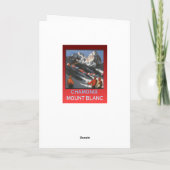 ヴィンテージのスキーポスター、フランス、シャモニー、Mt Blanc カード (裏面)