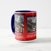 ヴィンテージのスキーポスター、フランス、シャモニー、Mt Blanc マグカップ (正面左)