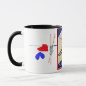 ヴィンテージのスキーポスター、Adelbodenスイス連邦共和国 マグカップ (左)