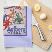 ヴィンテージのスキーポスター、Arlberg、Stアントン キッチンタオル (四つ折り)
