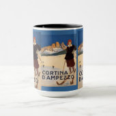 ヴィンテージのスキーポスター、Cortina d'Ampezzo、イタリア マグカップ (中央)