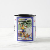 ヴィンテージのスキーポスター、Mad川の谷間 マグカップ (中央)